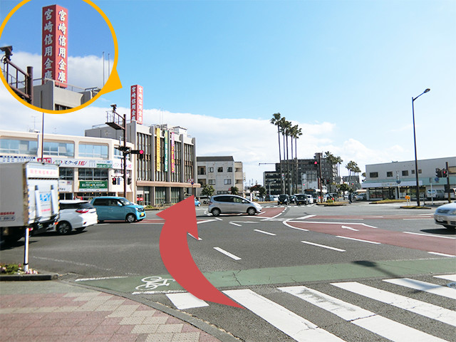 中村五差路側からの車ルート1